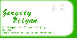 gergely milyan business card